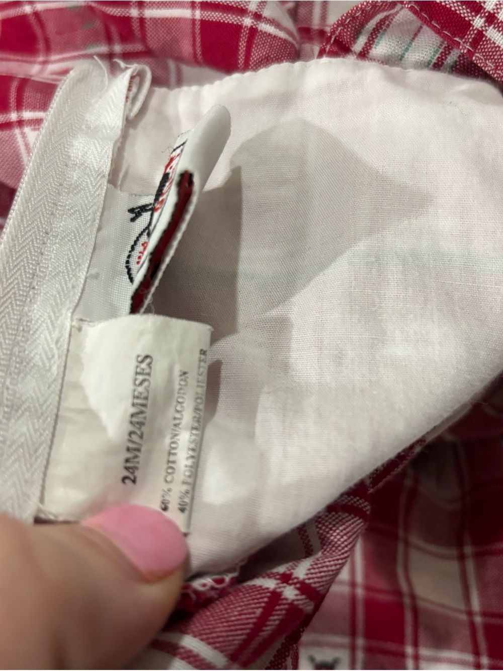 Good Lad Red and White Plaid Vintage Dress - Picture 5 of 5